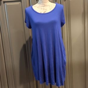 Dark Blue Medium Light and Cool Stretchy Dress with Pockets